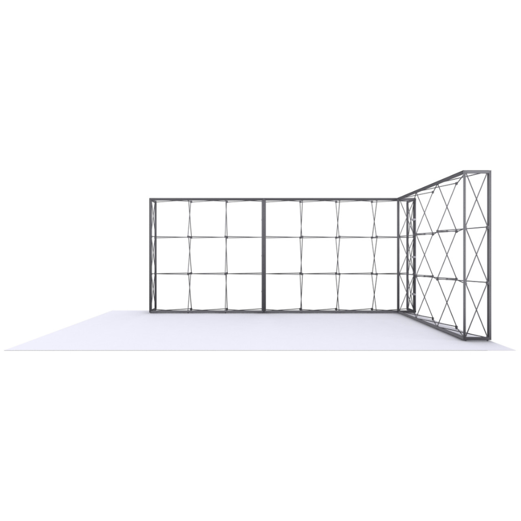 Exhibition Backlit Pop Up Display Kit L-Shaped Corner (C)