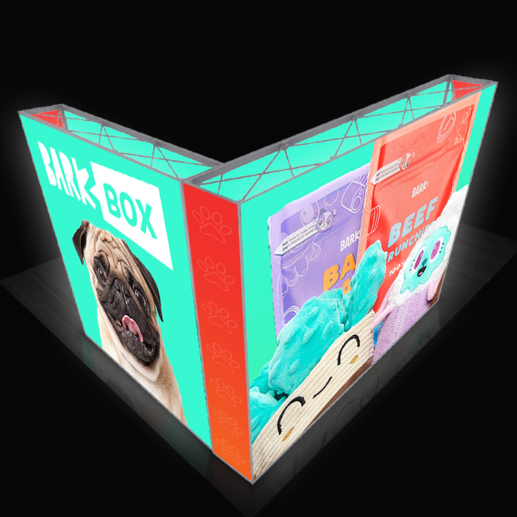 Exhibition Backlit Pop Up Display Kit L-Shaped Corner (A)