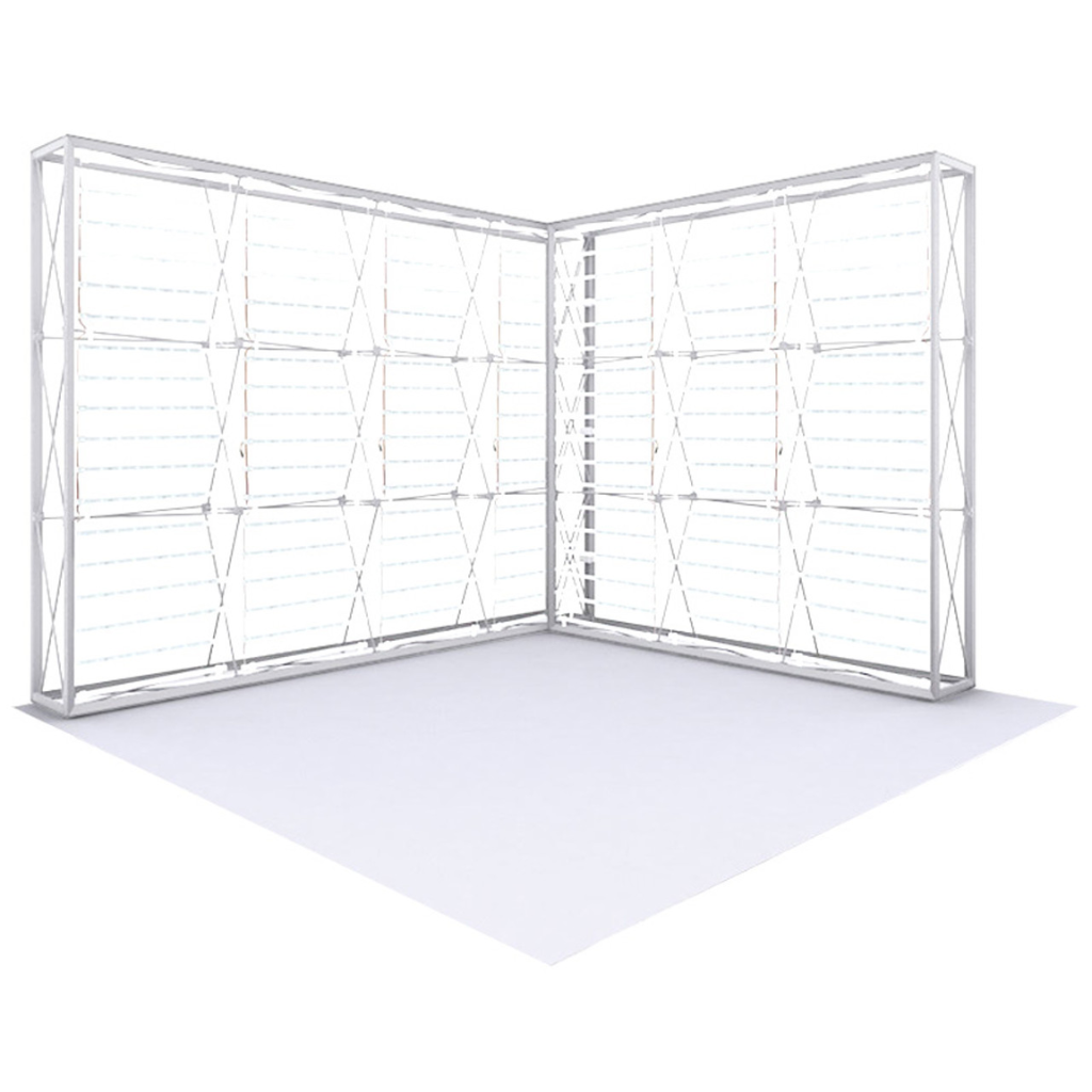 Exhibition Backlit Pop Up Display Kit L-Shaped Corner (A)