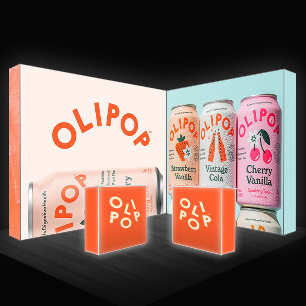 Exhibition Backlit Pop Up Display Kit L-Shaped Corner (B)