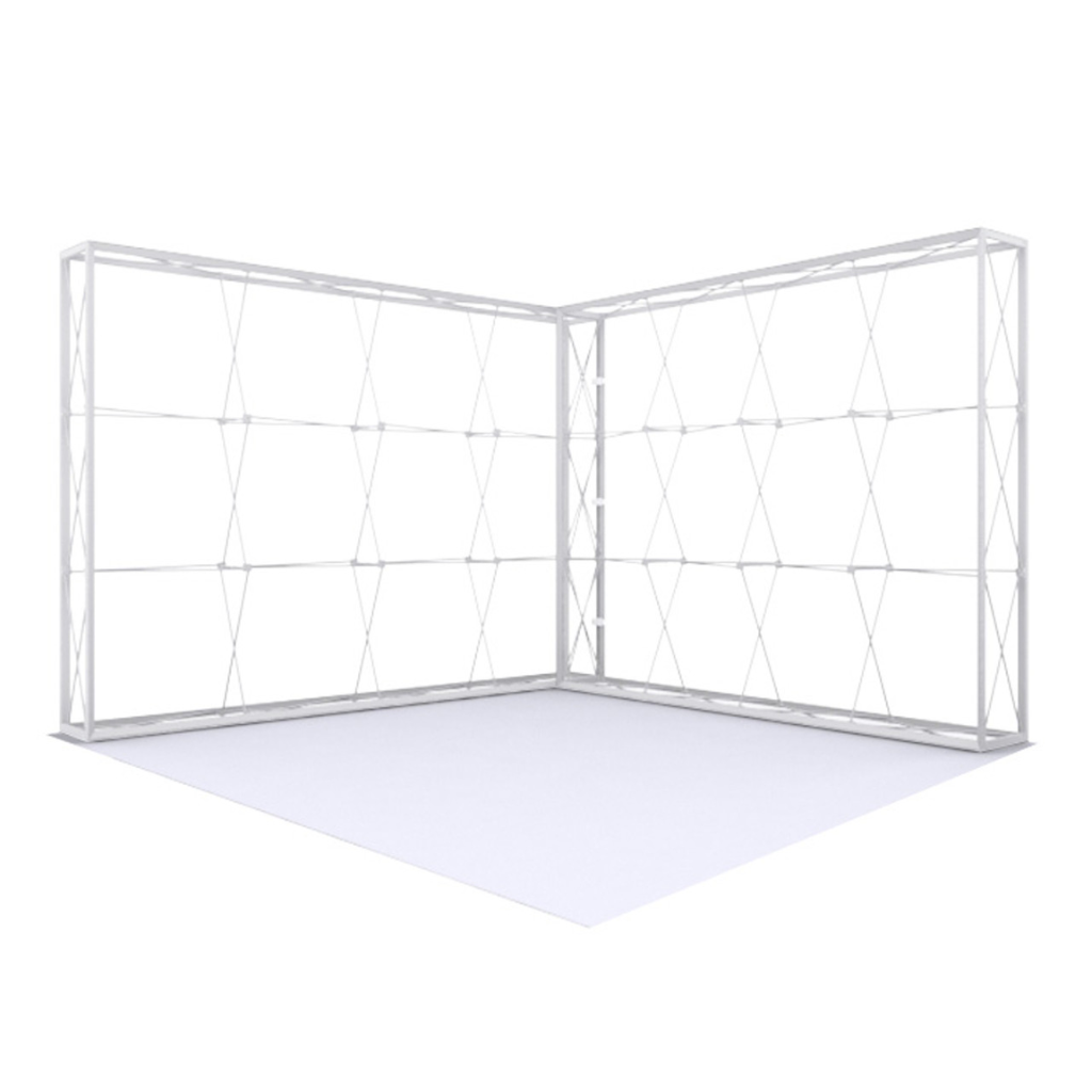 Exhibition Backlit Pop Up Display Kit L-Shaped Corner (B)