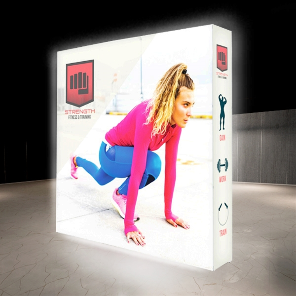 2.25m Backlit Pop Up Media Wall