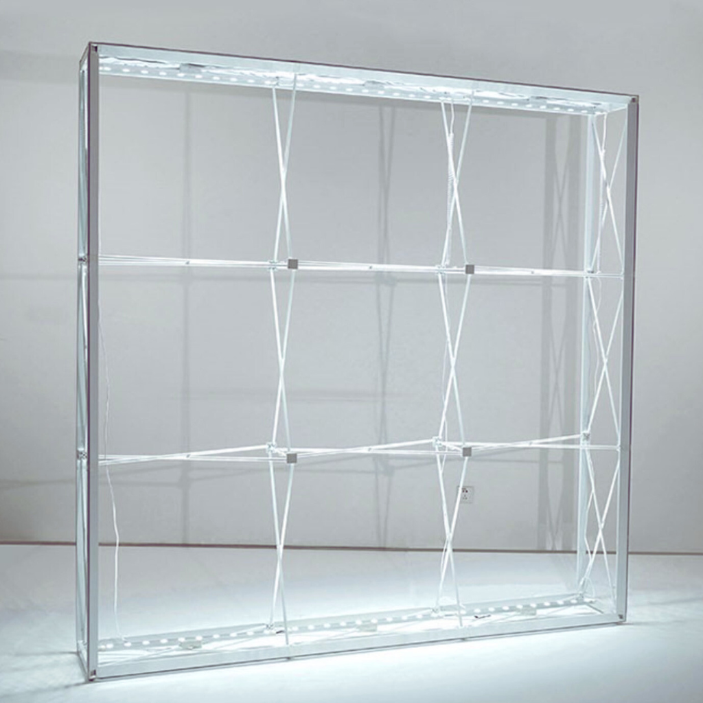 Exhibition Backlit Pop Up Display Kit L-Shaped Corner (C)