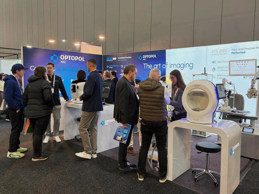 OPTOPOL backlit SEG exhibition stand supplied by Wild Cow Visual
