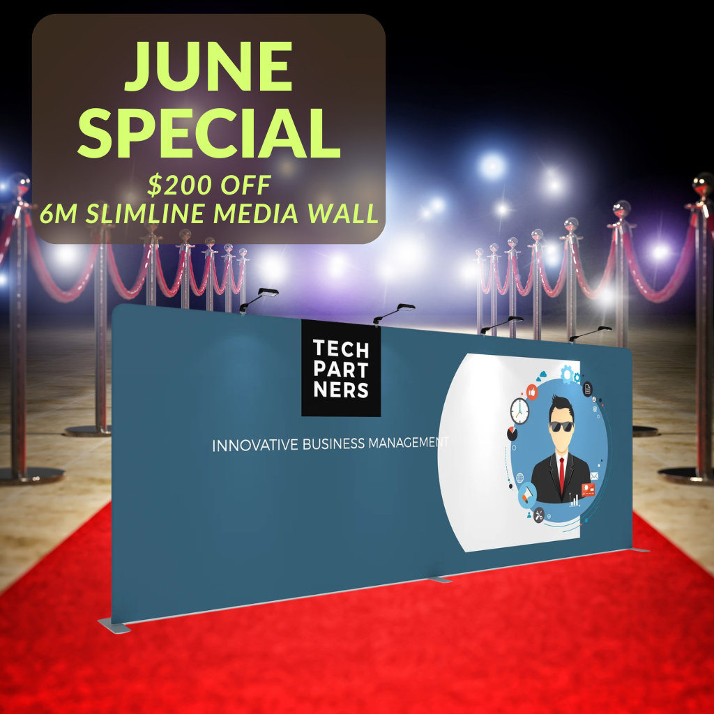 Slimline Media Wall Display 6m Wide