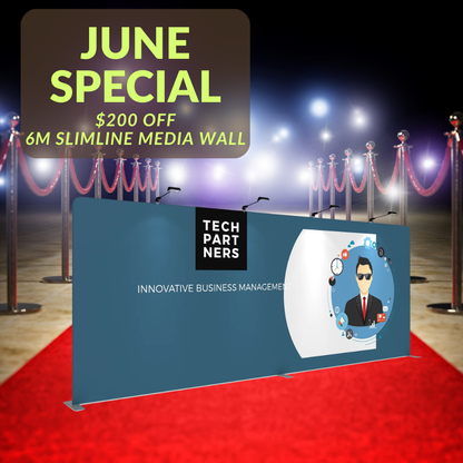 Slimline Media Wall Display 6m Wide