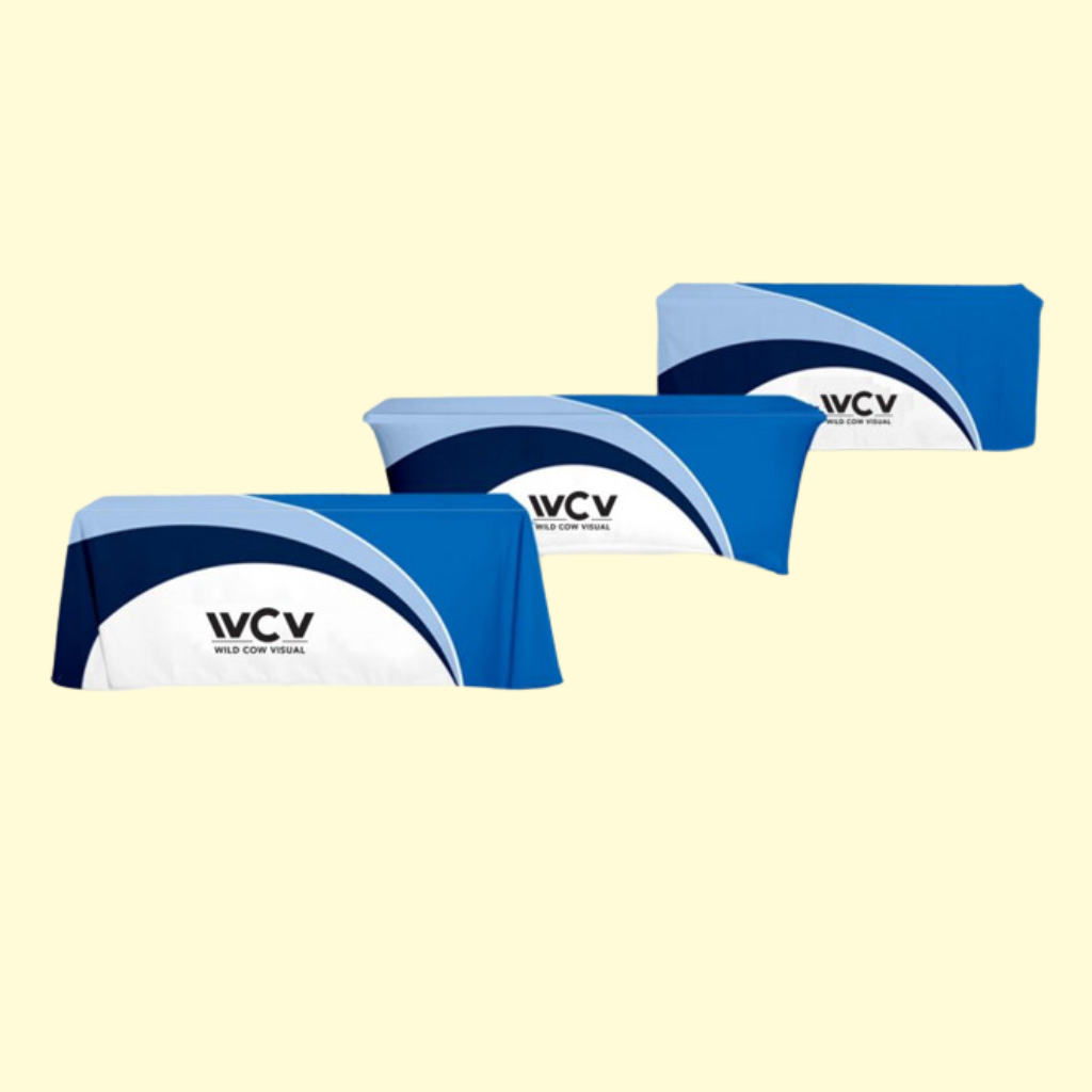 Custom Printed Table Covers Wild Cow Visual Custom printed table covers wild cow visual