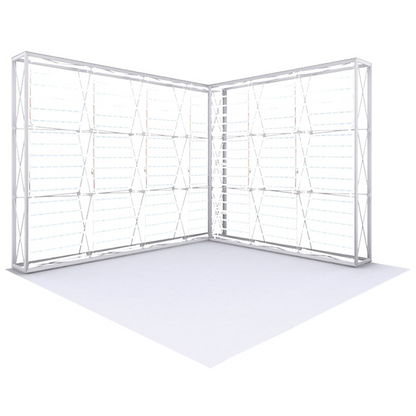 Exhibition Backlit Pop Up Display Kit L-Shaped Corner (A)
