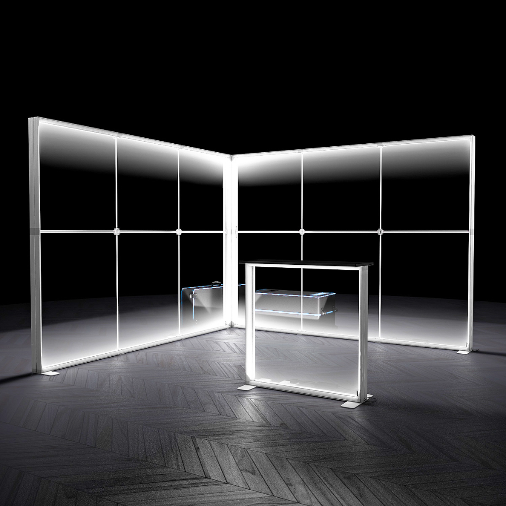3x3 SEG Lightbox Fabric Exhibition Stand Display Kit 1