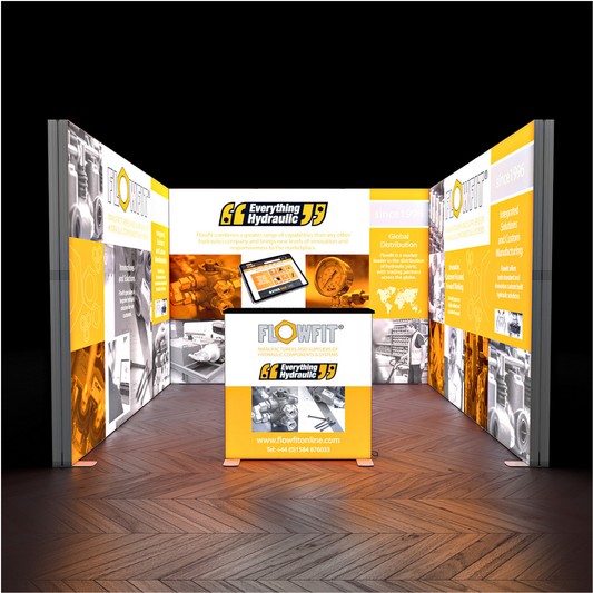 3x3 SEG Backlit Lightbox U-Shape Exhibition Stand Display Kit
