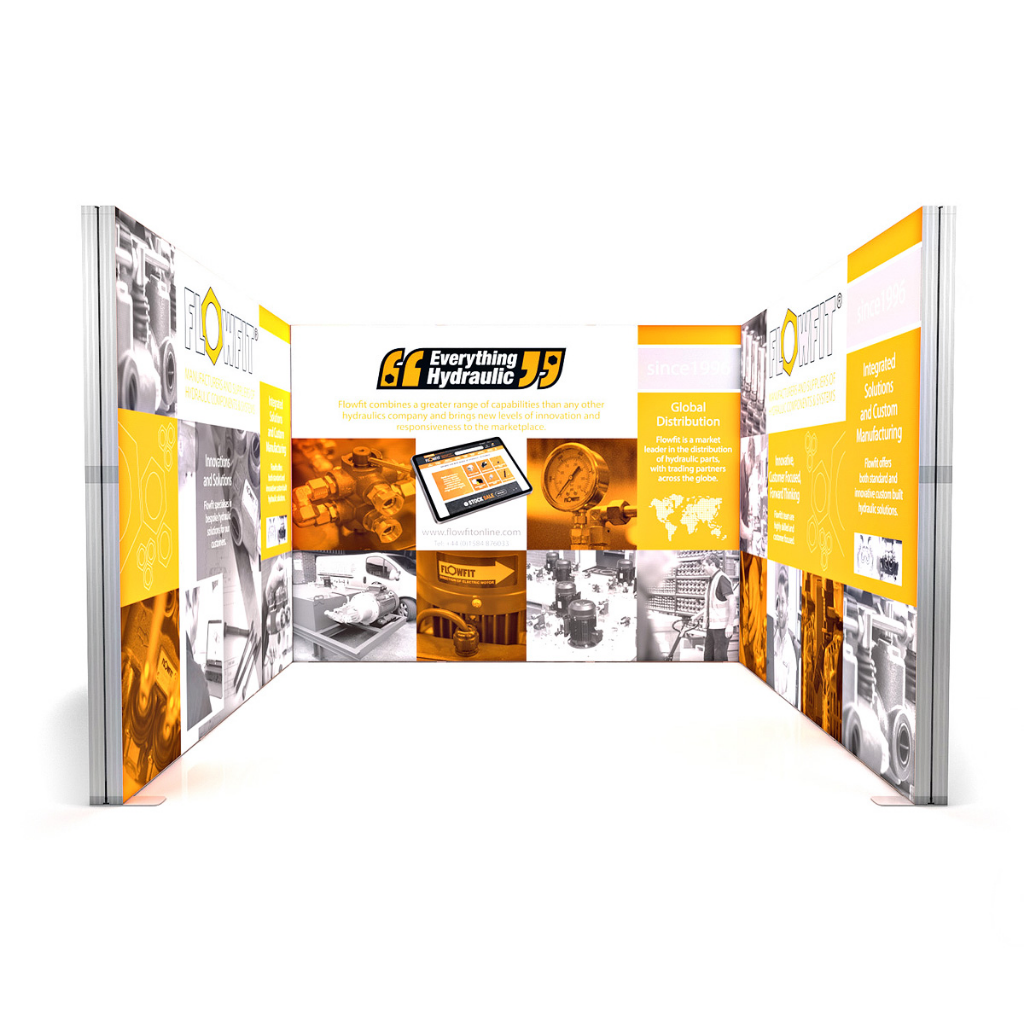3x3 SEG Backlit Lightbox U-Shape Exhibition Stand Display Kit 2
