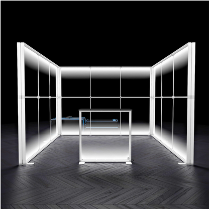 3x3 SEG Backlit Lightbox U-Shape Exhibition Stand Display Kit 2