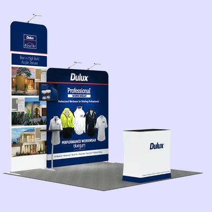 3x3 Counter Fabric Tube Exhibition Stand – Summit