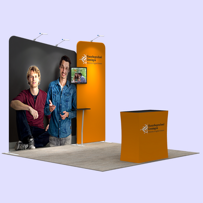 3x3 Media Fabric Tube Exhibition Stand – Connect