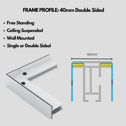 5m Non-lit SEG Media Wall