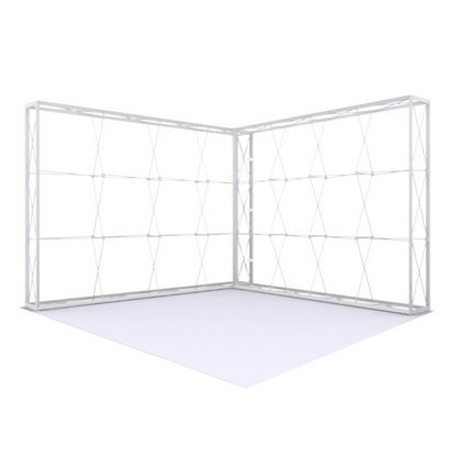 Exhibition Backlit Pop Up Display Kit L-Shaped Corner (B)