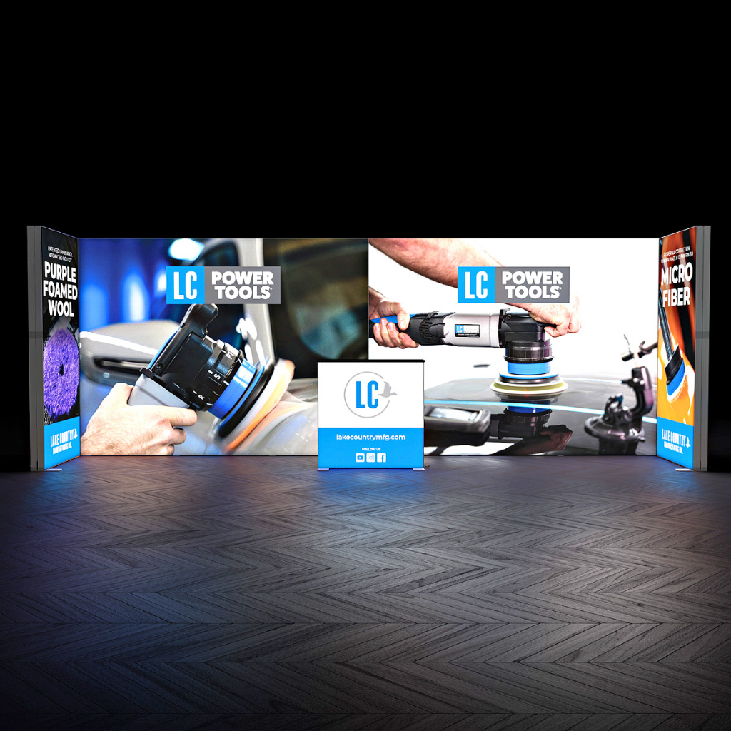 6x1 SEG Backlit Lightbox U-Shape Exhibition Stand Display Kit