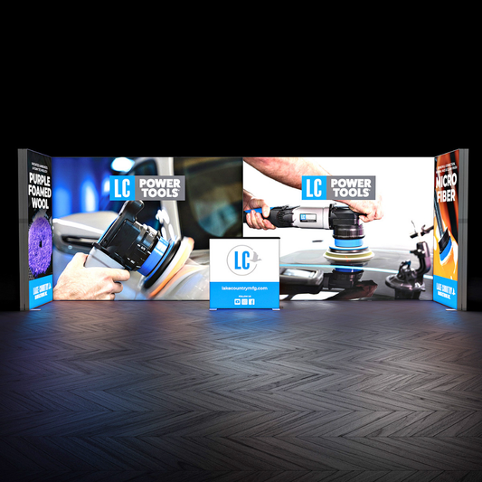 6x1 SEG Backlit Lightbox U-Shape Exhibition Stand Display Kit