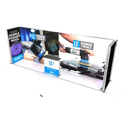6x1 SEG Backlit Lightbox U-Shape Exhibition Stand Display Kit