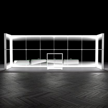 6x1 SEG Backlit Lightbox U-Shape Exhibition Stand Display Kit