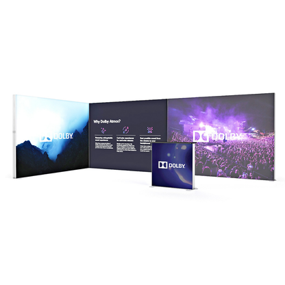 6x3 SEG Backlit Lightbox L-Shape Exhibition Stand Display Kit