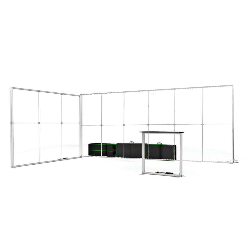 6x3 SEG Backlit Lightbox L-Shape Exhibition Stand Display Kit