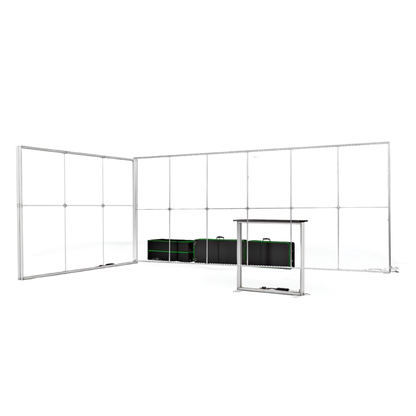 6x3 SEG Backlit Lightbox L-Shape Exhibition Stand Display Kit