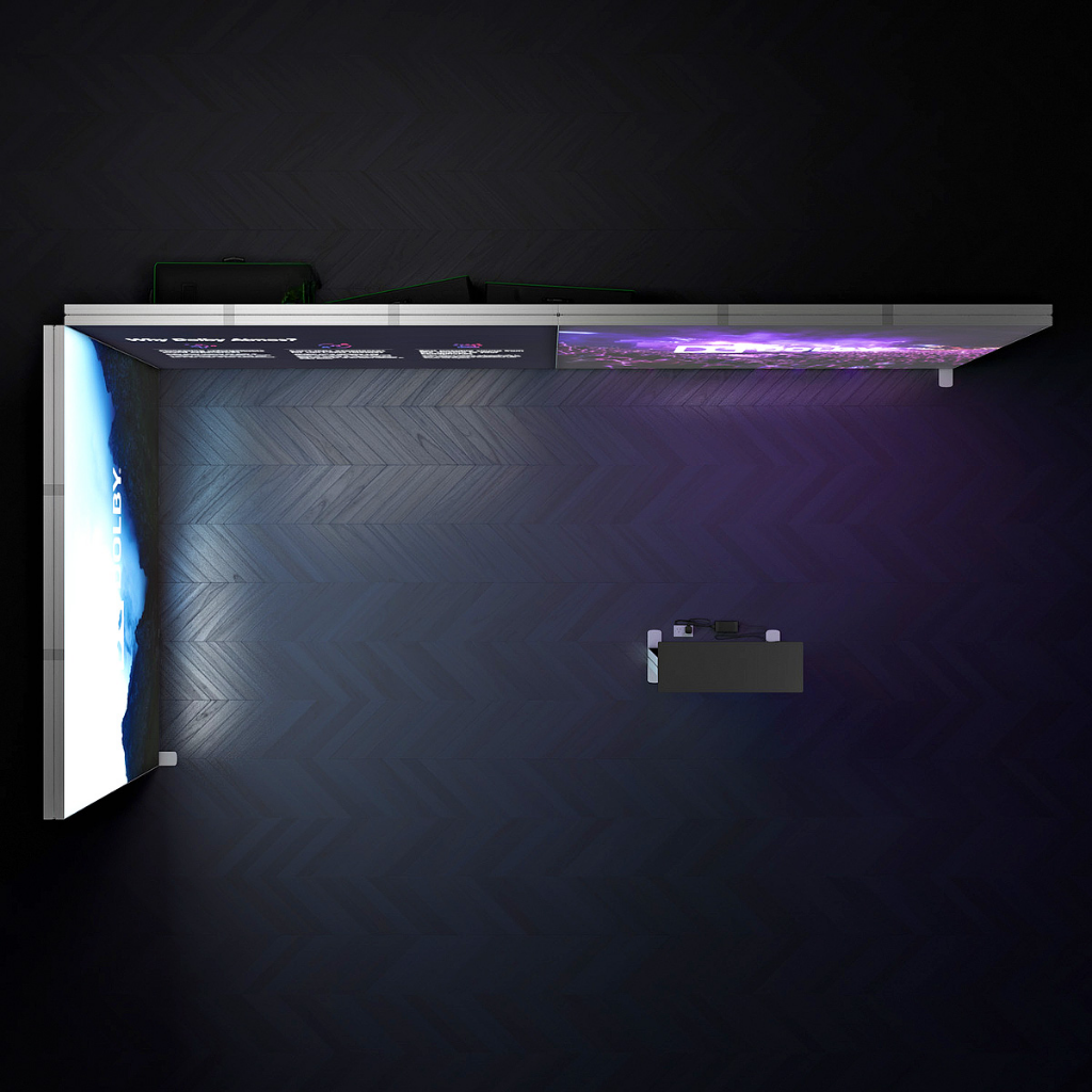 6x3 SEG Backlit Lightbox L-Shape Exhibition Stand Display Kit