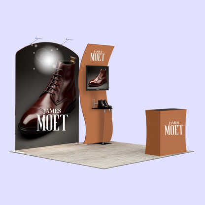 3x3 Curved Fabric Tube Exhibition Stand – Crest