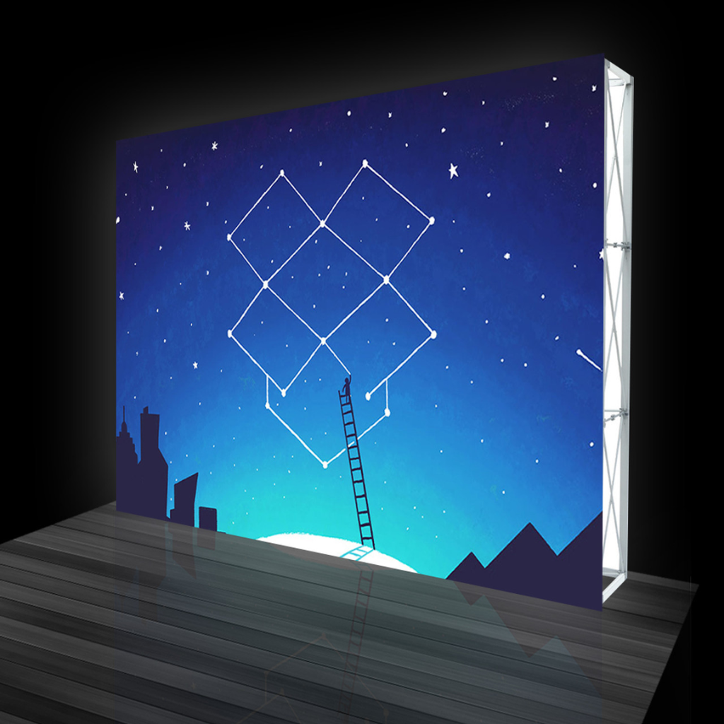 3m Backlit Pop Up Media Wall – Wild Cow Visual