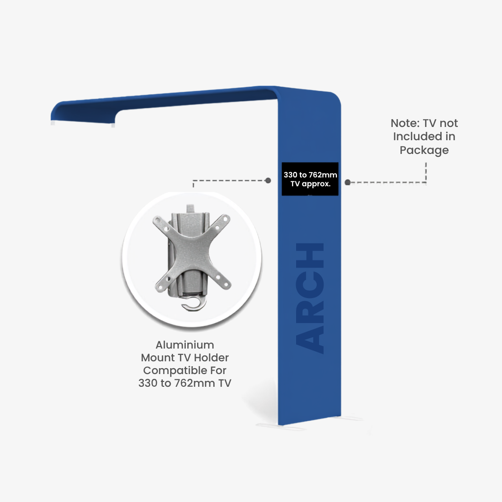 TV monitor bracket for fabric tube exhibition stands — supports screens up to 32 inches