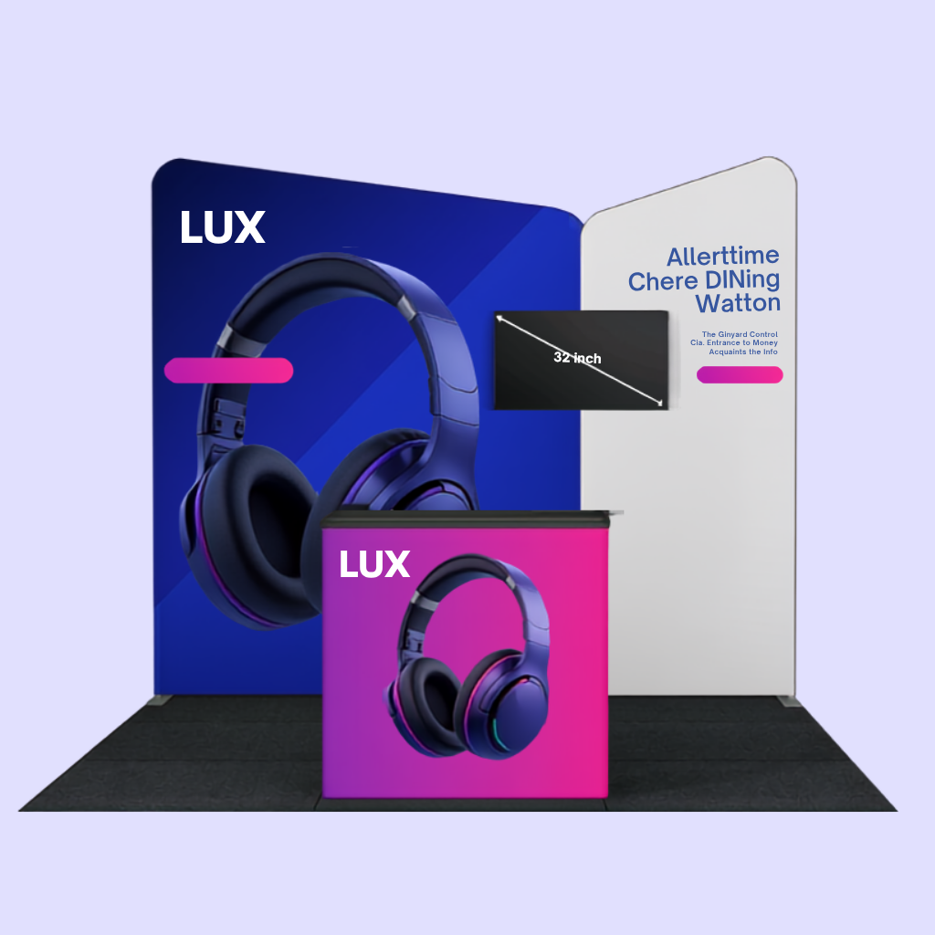 3x3 Inline Fabric Tube Exhibition Stand – Elite