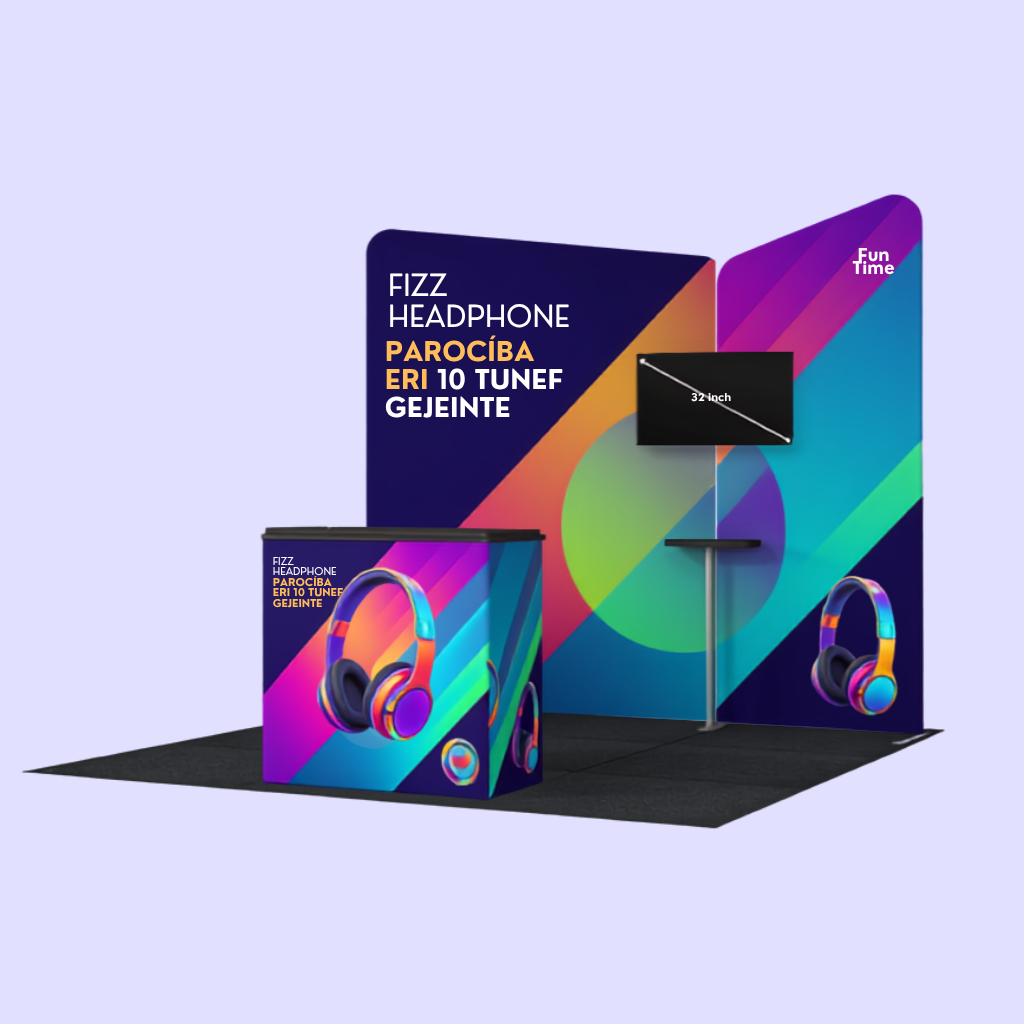 3x3 Inline Fabric Tube Exhibition Stand – Elite
