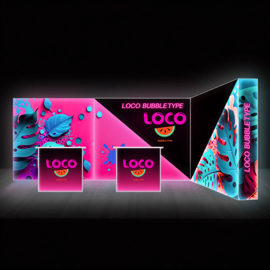 6x3 L-shape SEG backlit pop up exhibition stand with 6m back wall, 2.25m side wall and two lit counters