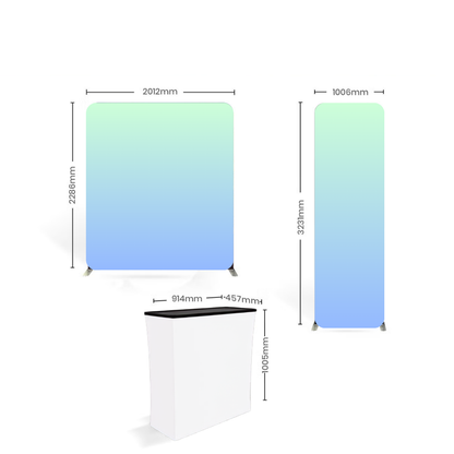 3x3 Counter Fabric Tube Exhibition Stand – Summit