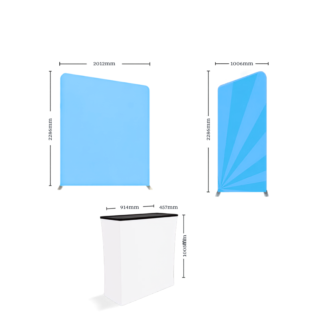 3x3 Inline Fabric Tube Exhibition Stand – Elite
