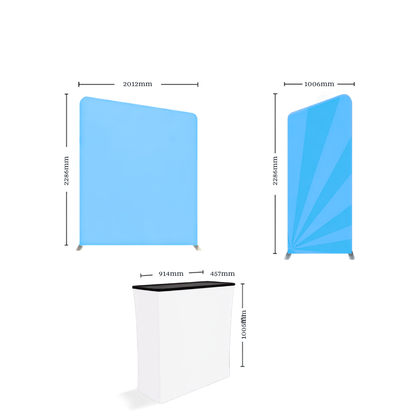 3x3 Inline Fabric Tube Exhibition Stand – Elite