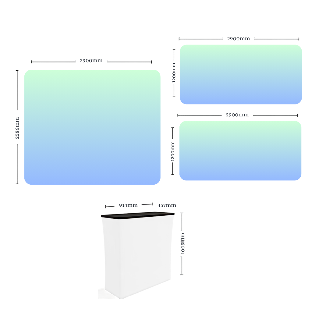 3x3 U-Shape Fabric Tube Exhibition Stand – Enclave
