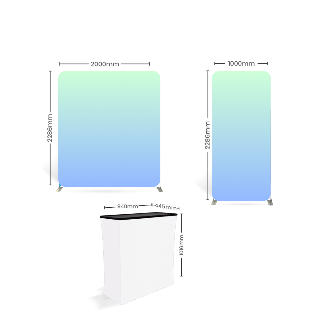 3x3 Panoramic Fabric Tube Exhibition Stand – Horizon