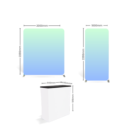 3x3 Panoramic Fabric Tube Exhibition Stand – Horizon