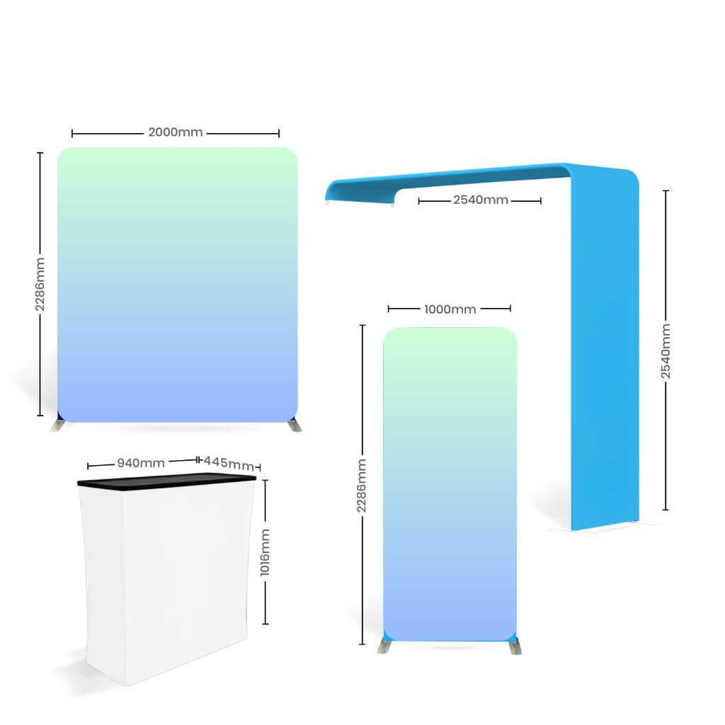 3x3 Arch Fabric Tube Exhibition Stand – Gateway