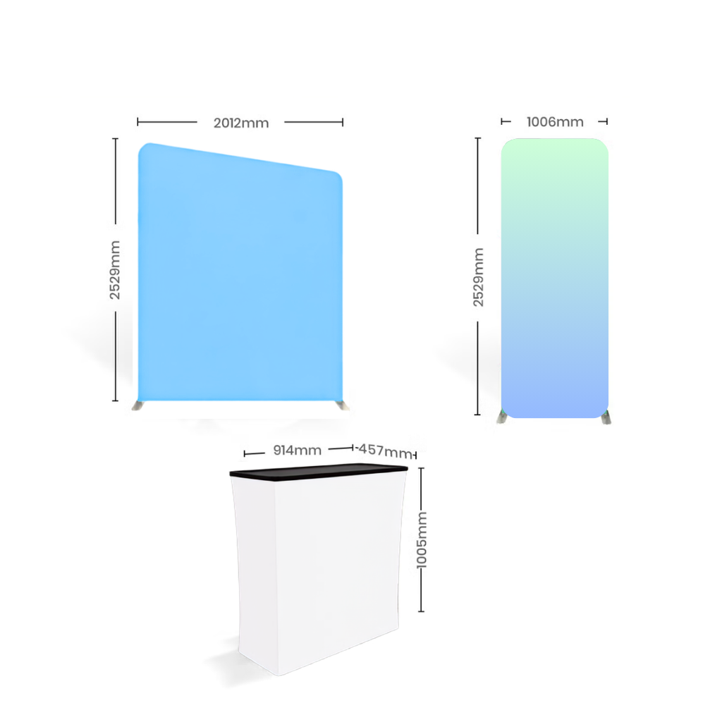 3x3 Media Fabric Tube Exhibition Stand – Connect
