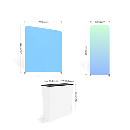 3x3 Media Fabric Tube Exhibition Stand – Connect