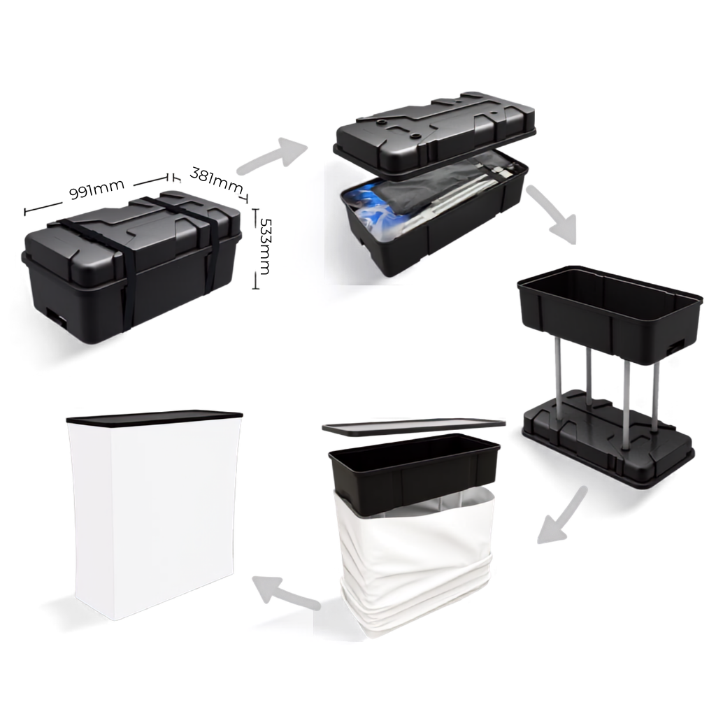 3x3 U-Shape Fabric Tube Exhibition Stand – Enclave