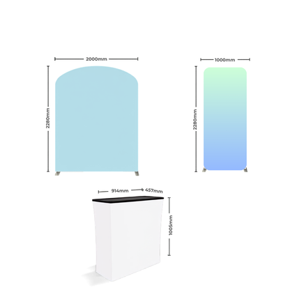 3x3 Curved Fabric Tube Exhibition Stand – Halo