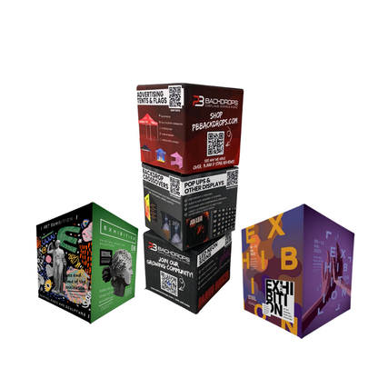 Tension Fabric Cube Displays — Set of 3