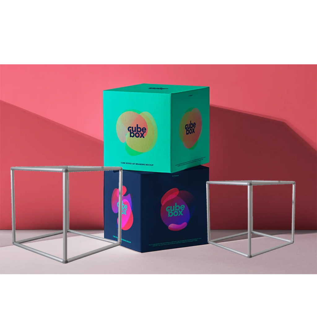 Tension Fabric Cube Displays — Set of 3