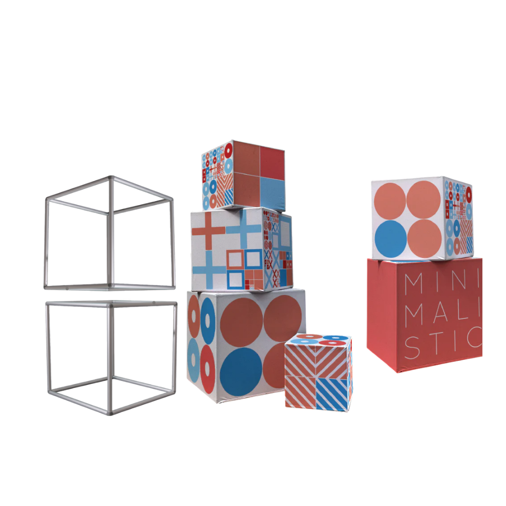 Tension Fabric Cube Displays — Set of 3