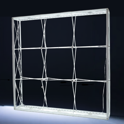 SEG backlit pop up media wall frame without fabric, folding aluminium pop up frame