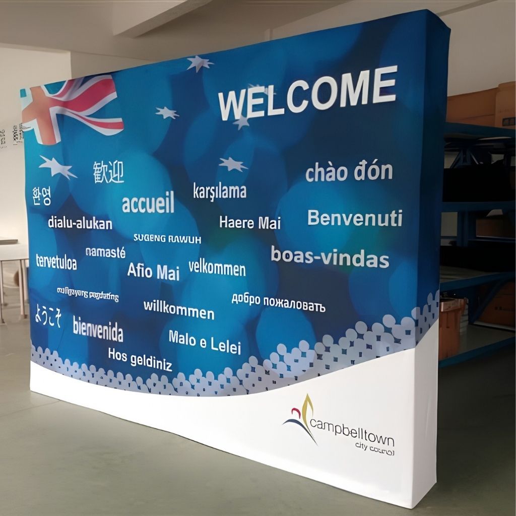 pop up media wall Australia Day Event Backdrop